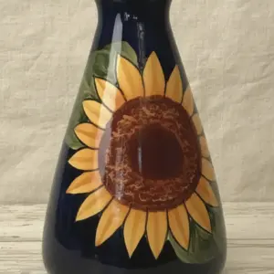 Florero botella girasol